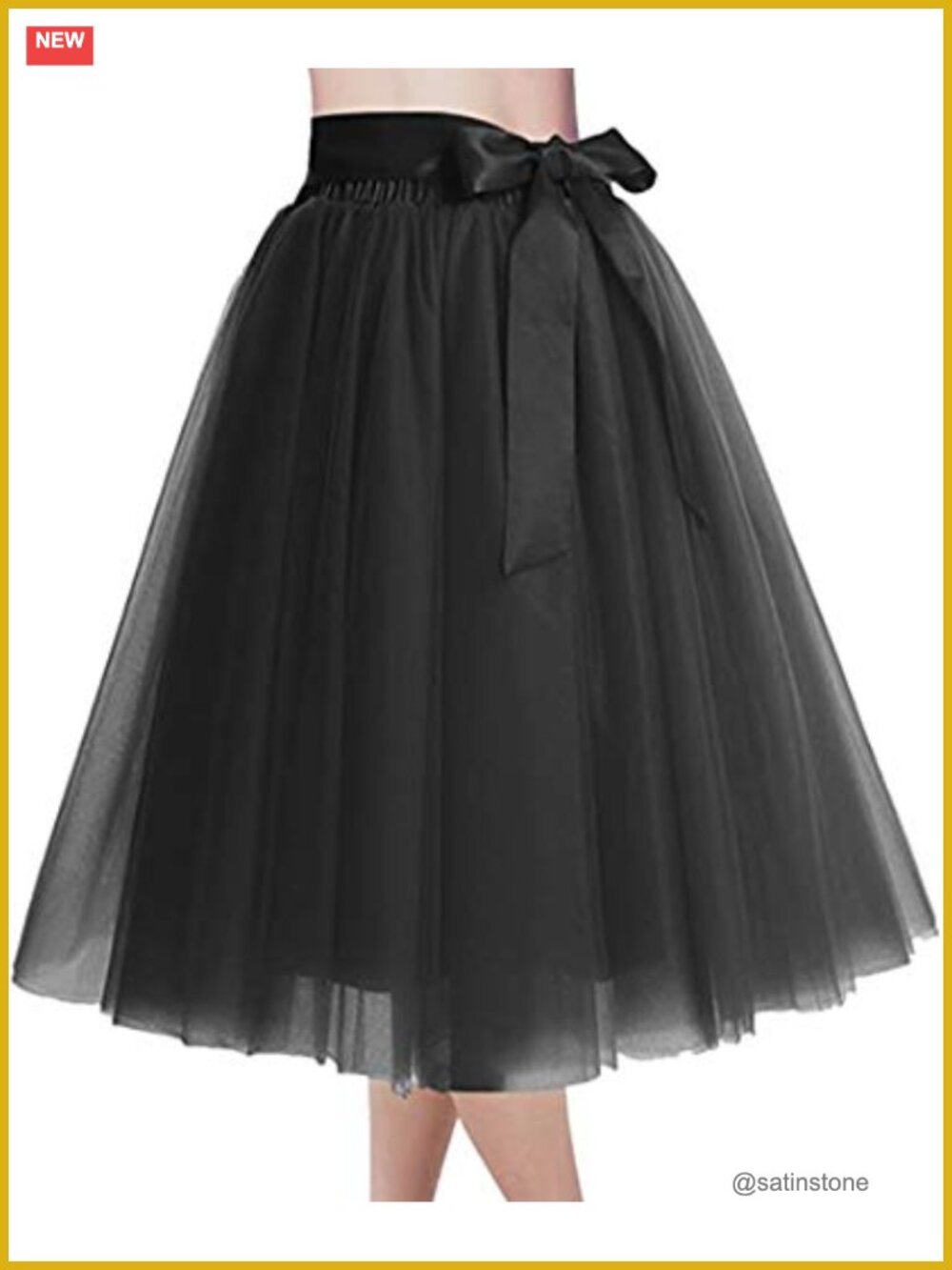 Plus Size A-Line Tutu Skirt with Ribbon Tie, 5 Layer Tulle, Wedding Prom Party